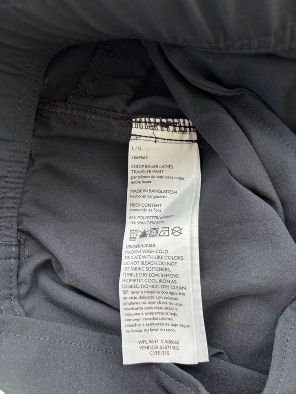 Eddie Bauer traveler pant, black - Picture 7 of 8